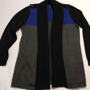 New Directions color block cardigan sz m